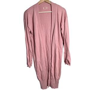 Sundays Zero Cotton Pink Long Cardigan *Dimensions In Picture*